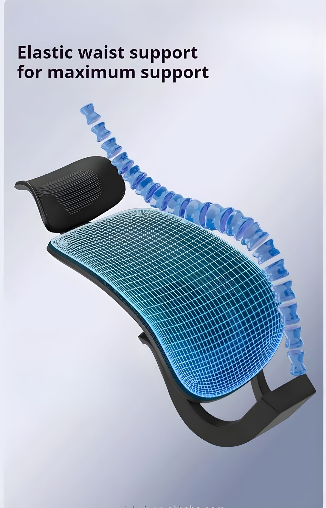 Elegant Laurel Ergonomic Chair with 3D Armrest - Black Colour - Image 4