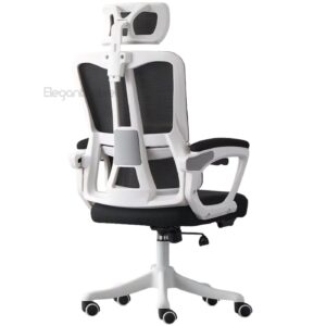 Elegant Laurel Ergonomic Chair – White / Black
