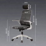 Ergonomic Executive Office chair - White/Black - Image 3