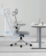 Elegant Laurel Ergonomic Executive Chair - White & Grey - Image 11