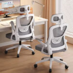Ergonomic Office Chair - White/Grey - Image 5