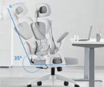 Ergonomic Office Chair - White/Grey - Image 9