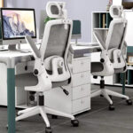 Ergonomic Executive Office chair - White/Black - Image 11