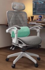 Elegant Laurel Oleander Ergonomic Professional Executive Chair - White/Grey - Image 14