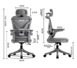Elegant Laurel Ergonomic Executive Chair - White & Grey - Image 13