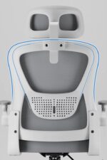 Ergonomic Office Chair - White/Grey - Image 13