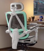 Elegant Laurel Oleander Ergonomic Professional Executive Chair - White/Grey - Image 11