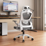 Ergonomic Office Chair - White/Grey - Image 8