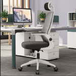Ergonomic Executive Office chair - White/Black - Image 7