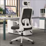 Ergonomic Executive Office chair - White/Black - Image 6