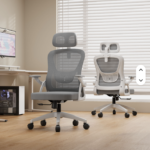 Ergonomic Office Chair - White/Grey - Image 4