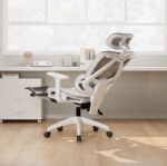 Elegant Laurel Oleander Ergonomic Professional Executive Chair - White/Grey - Image 5