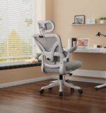 Elegant Laurel Ergonomic Executive Chair - White & Grey - Image 7