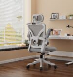 Elegant Laurel Ergonomic Executive Chair - White & Grey - Image 6