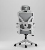 Elegant Laurel Ergonomic Executive Chair - White & Grey - Image 3