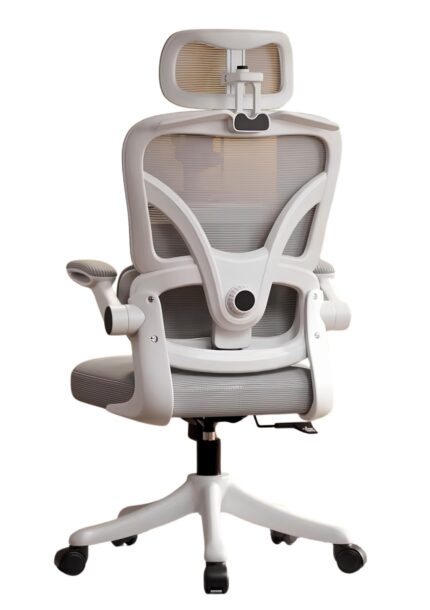 Elegant Laurel Ergonomic Executive Chair - White & Grey